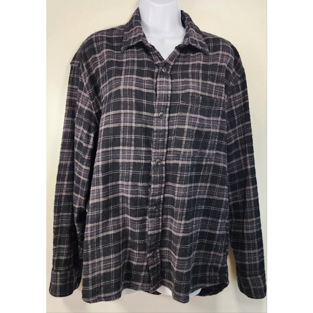 Abercrombie &‎ Fitch Plaid Flannel Men Shirt Grunge 90s Casual Size L